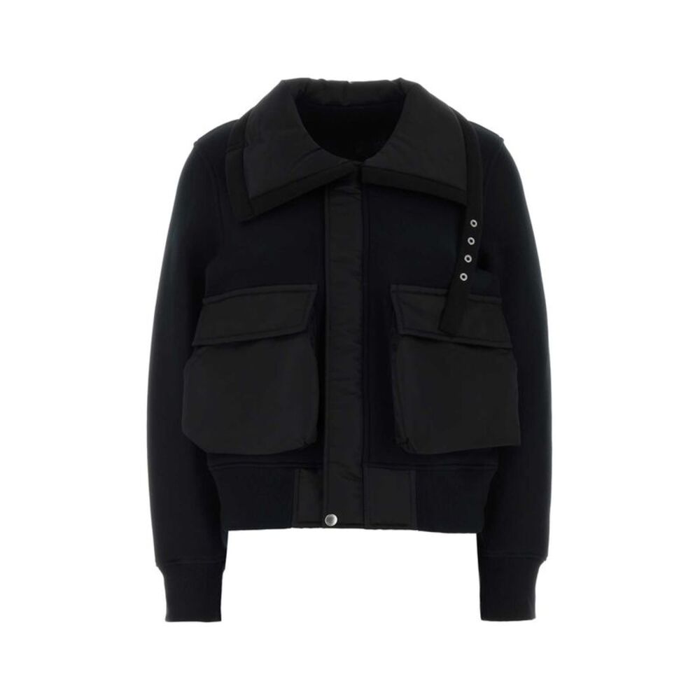 Sacai Women Black Cotton Blend Jacket